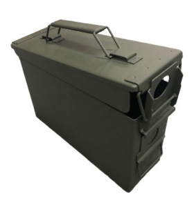 Класична челична кутија за муницију, водоотпорни поклопац који се закључава, кутије за муницију са металним сандуцима, водоотпорна метална кутија за складиштење, АМБКС01 (3)