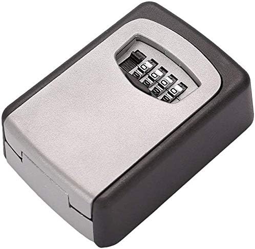 Cassetta di sicurezza per chiavi, organizer per chiavi, cassetta per chiavi a 4 combinazioni, scatole per organizer con gancio per chiavi da esterno, LKS-C (2)