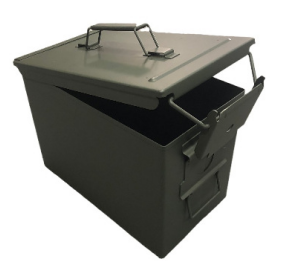 Lata de munição de metal, caixa de munição, caixa de munição hermética e resistente à água para armazenamento, use nosso estojo de munição como uma caixa de armazenamento de metal ou uma caixa utilitária de caixa de munição, AMBX03 (3)