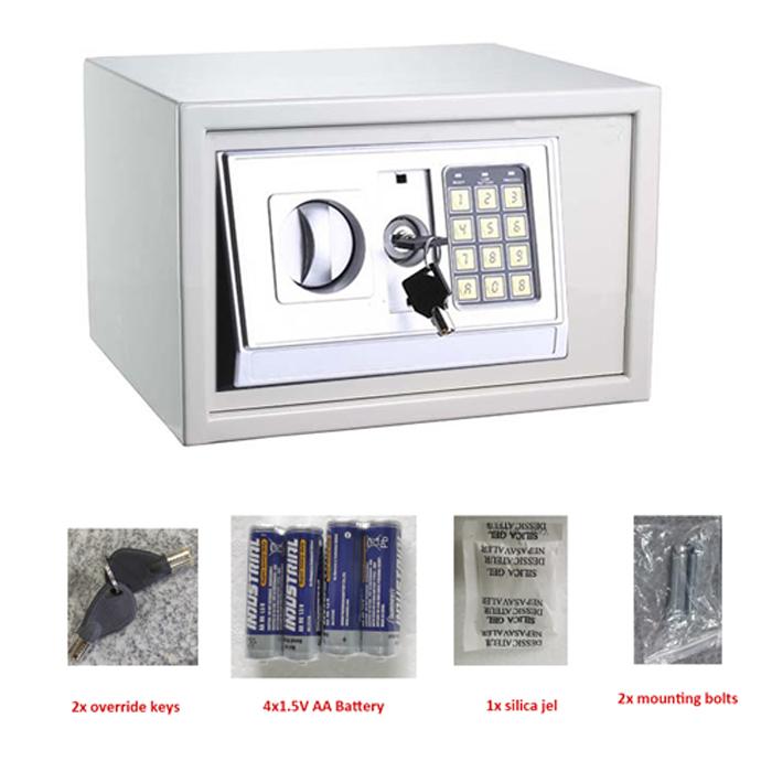 Electronic Digital Steel Safe Box with LED Keypad and 2 Manual Override Keys For Home, Business (3)